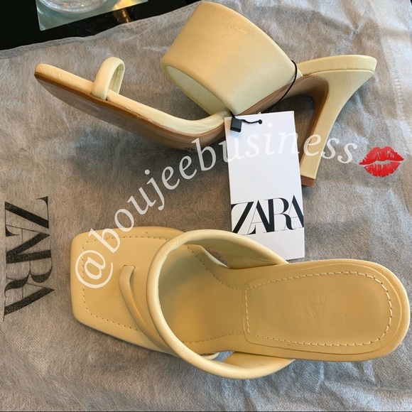ZARA Leather Sandals with Front Strap and Toe Loop US Size 7.5 - Picture 12 of 12